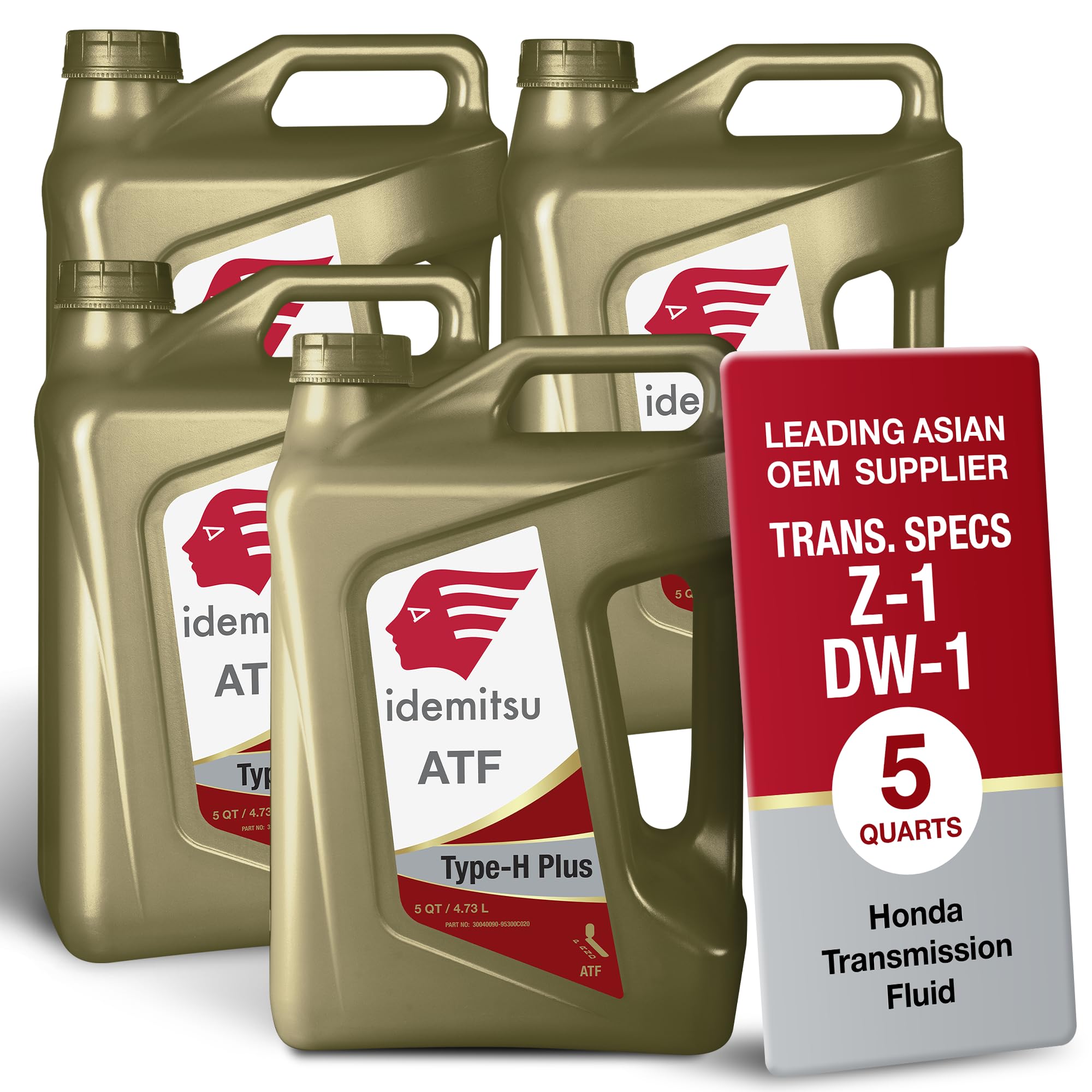 Idemitsu ATF Type H-Plus Automatic Transmission Fluid for Honda, Acura – 5 Quart, Case of 4| Engineered for High Performance and Superior Anti-Wear Protection