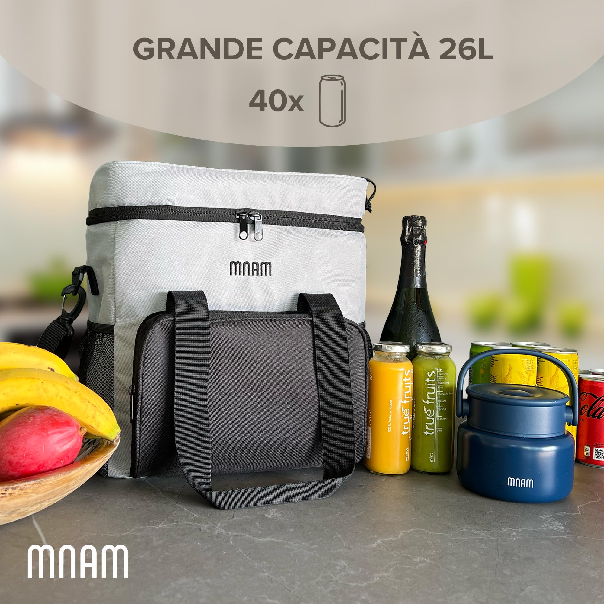 26L Borsa Termica Frigo portatile - Borsa Frigo Media Grande - Borsa Isoterma Porta Pranzo Grandi Dimensioni per Alimenti - Cooler Bag