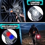 Gonfleur de pneus Portable Air Compresseur, 180 PSI Sans fil Air Pompe pour pneus de voiture, 8 IN1 Mini Pompe à pneus de vélo, Gonfleur de pneus avec jauge de pression, Portable Air Compresseur pour moto de voiture Bike Ball