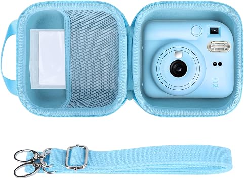 Lebakort Storage Case Compatible with Fujifilm Mini 12/11 Instant Camera Pastel Blue Case