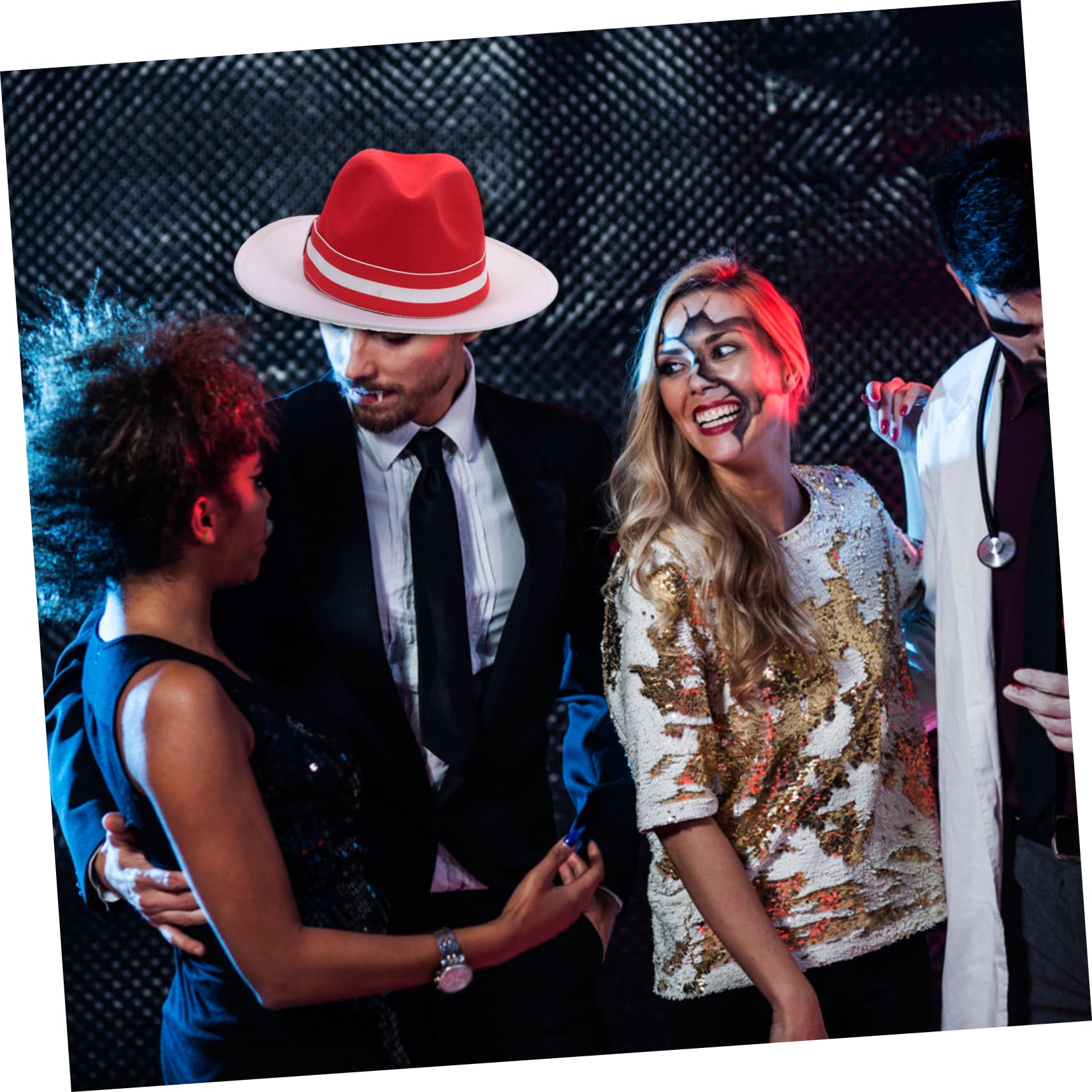 Sombrero De Jazz Sombrero De Vestir Pañuelo Fedoras Sombrero Para El Sol Tapa Sombrero De Vaquera Fiesta Arriba Borde Sombreros Para Mujer Sombreros De Ala Ancha Para Mujer De Lana
