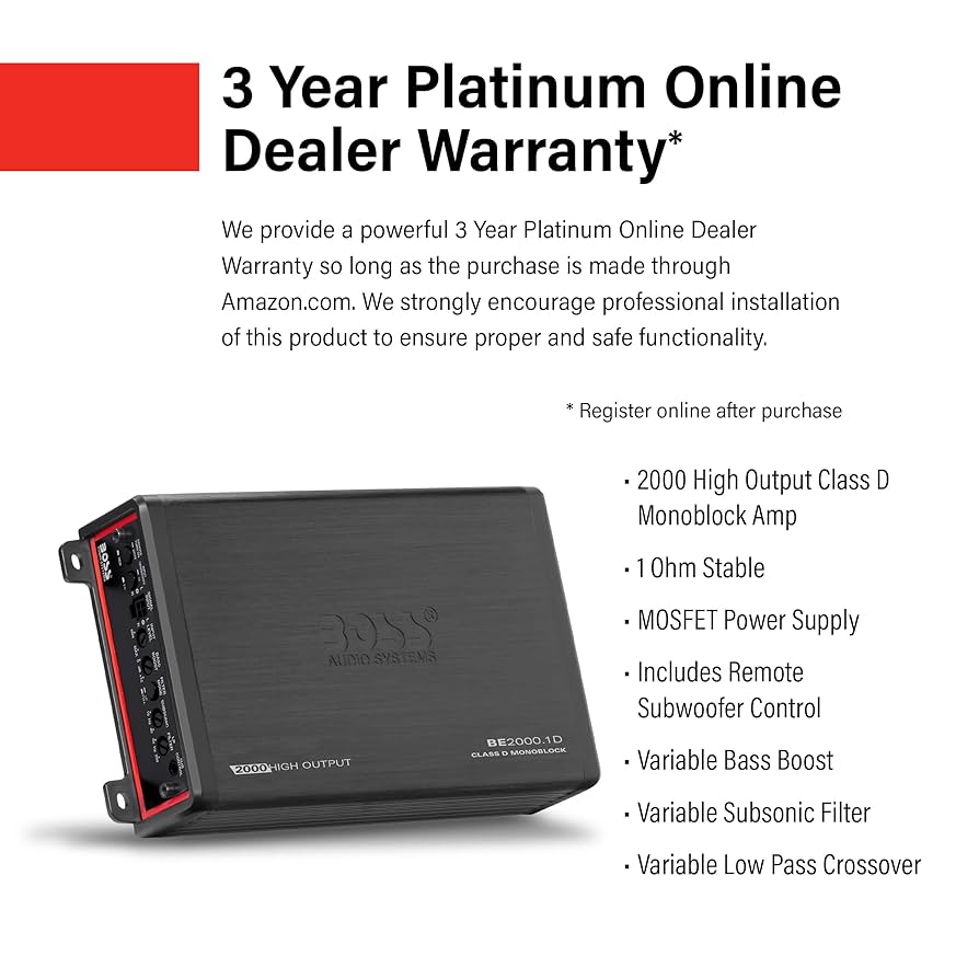 BOSS PH2000 ウーファーアンプ 2000W BOSS PH2000 ウーファーアンプ 2000W（2025年最新】カー