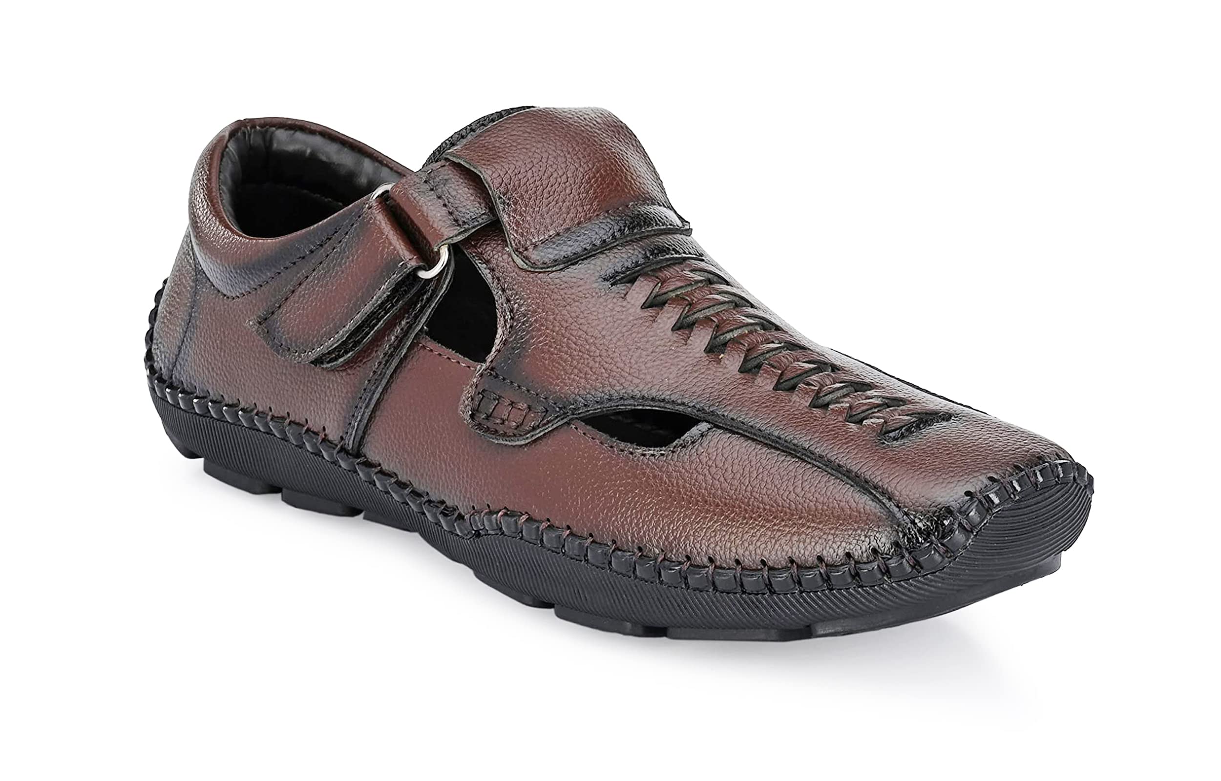 Shences Handmade Roman Ethenic/Party/Casual Sandals For Mens (Brown) - TR4015BROWN_9 (B09B5J4DVS) Amazon Price History, Amazon Price Tracker