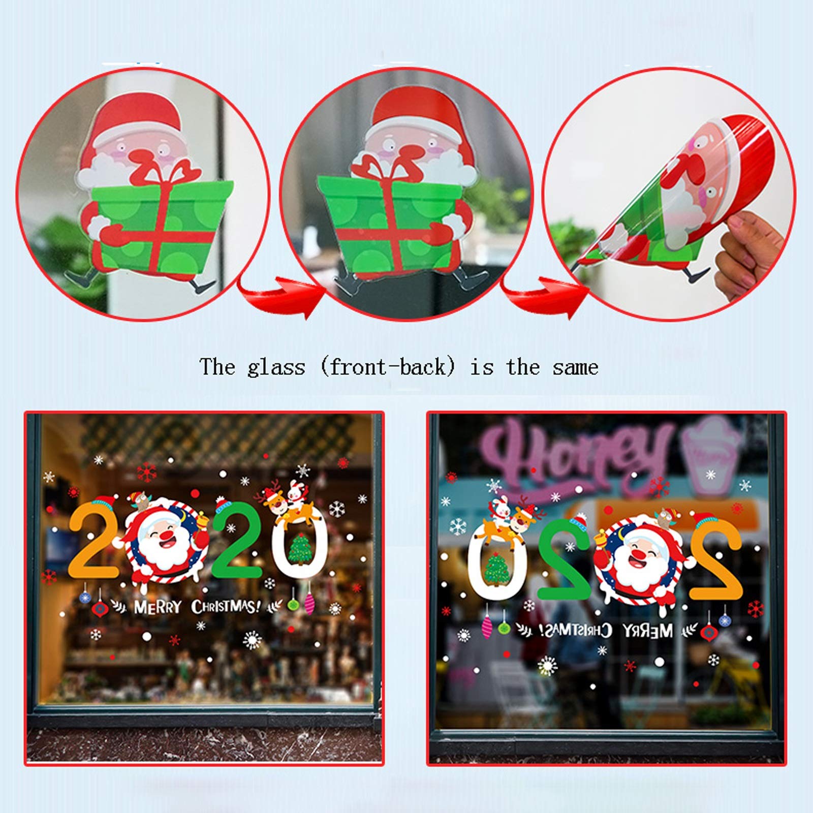 Joyeux Noël Citations décalcules murales,Joyeux Autocollants de Noël for Joyeux décorations de Jour de Noël avec des décalcomanies for Autocollants de fenêtre Amovibles for la Maison