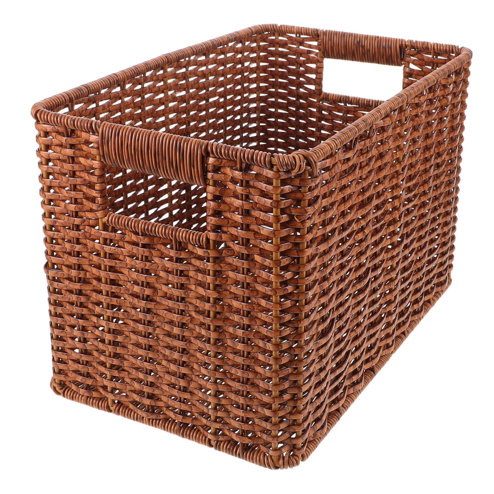 OFFSCH Plastic Organizer for Books Magazines Household Items Space Saving Bin for Home Decluttering and Organization