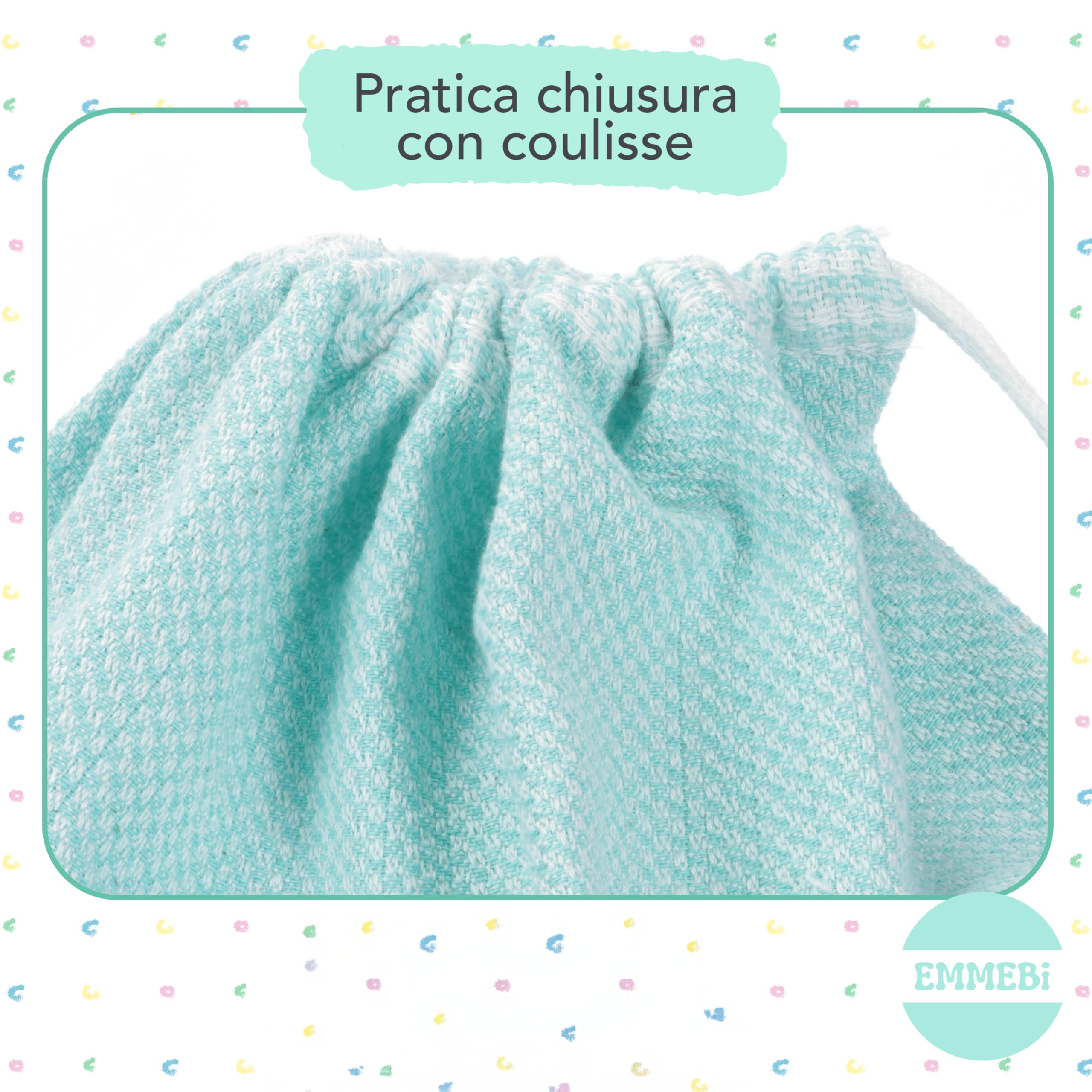 Set asilo ricamato con tela aida bavaglino asciugamano sacca Italia