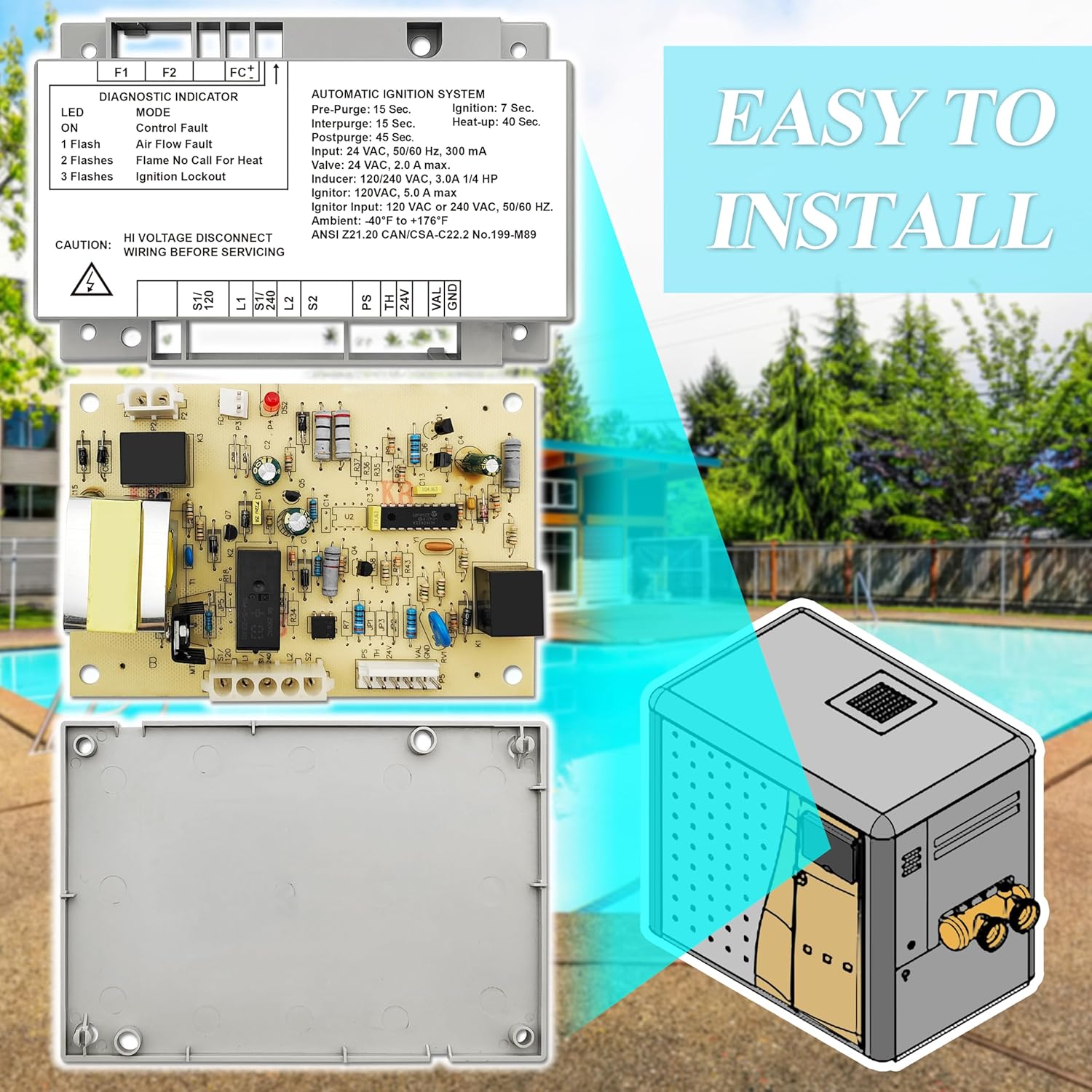 472447 Digital Module Ignition Control，Compatible with MiniMax Pool and Spa Heater