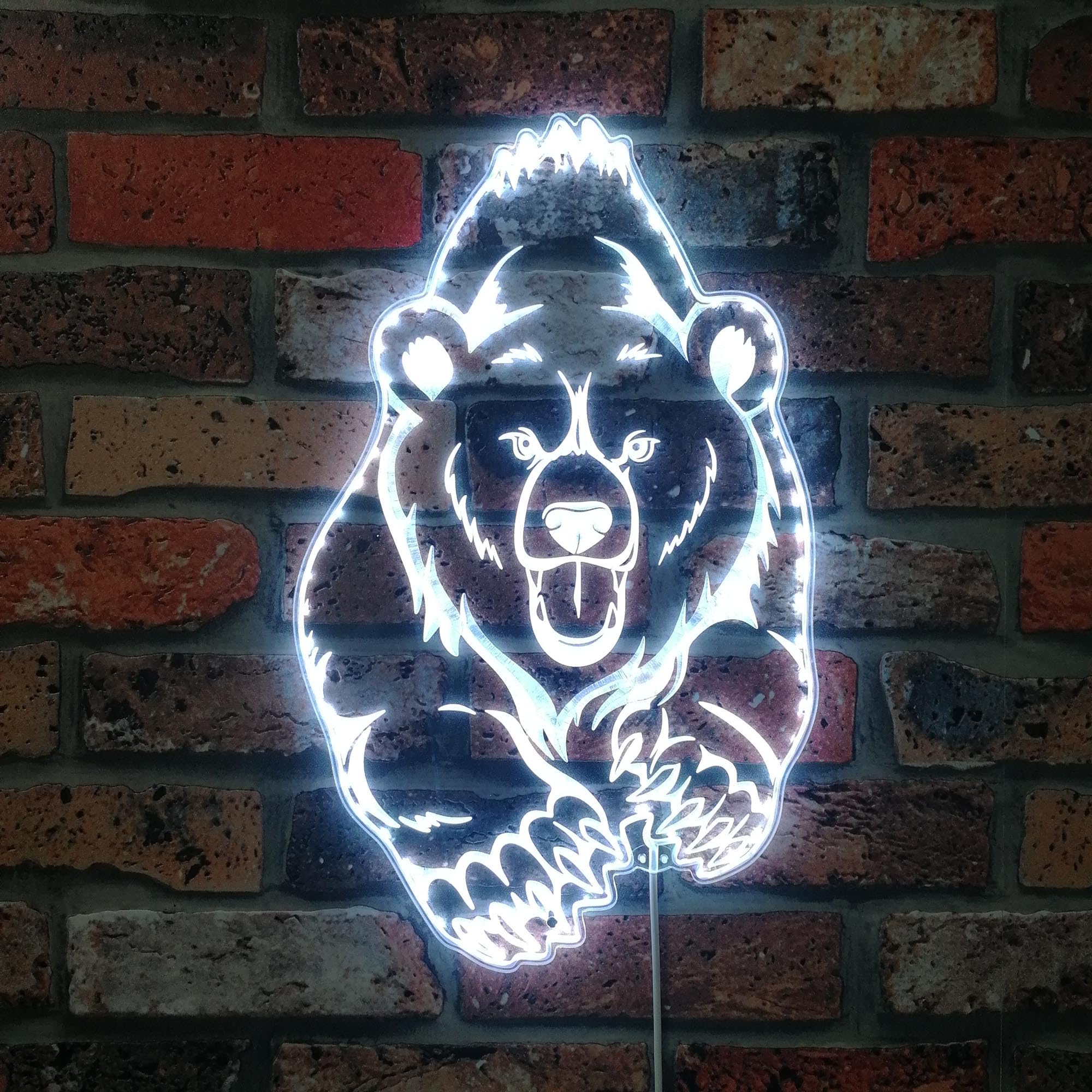 ADVPRO Bears Run to You RGB Dynamic Glam LED Sign - Cut-to-Edge Shape - Smart 3D Wall Decoration - Multicolor Dynamic Signage st06s22-fnd-i0306-c — image 1