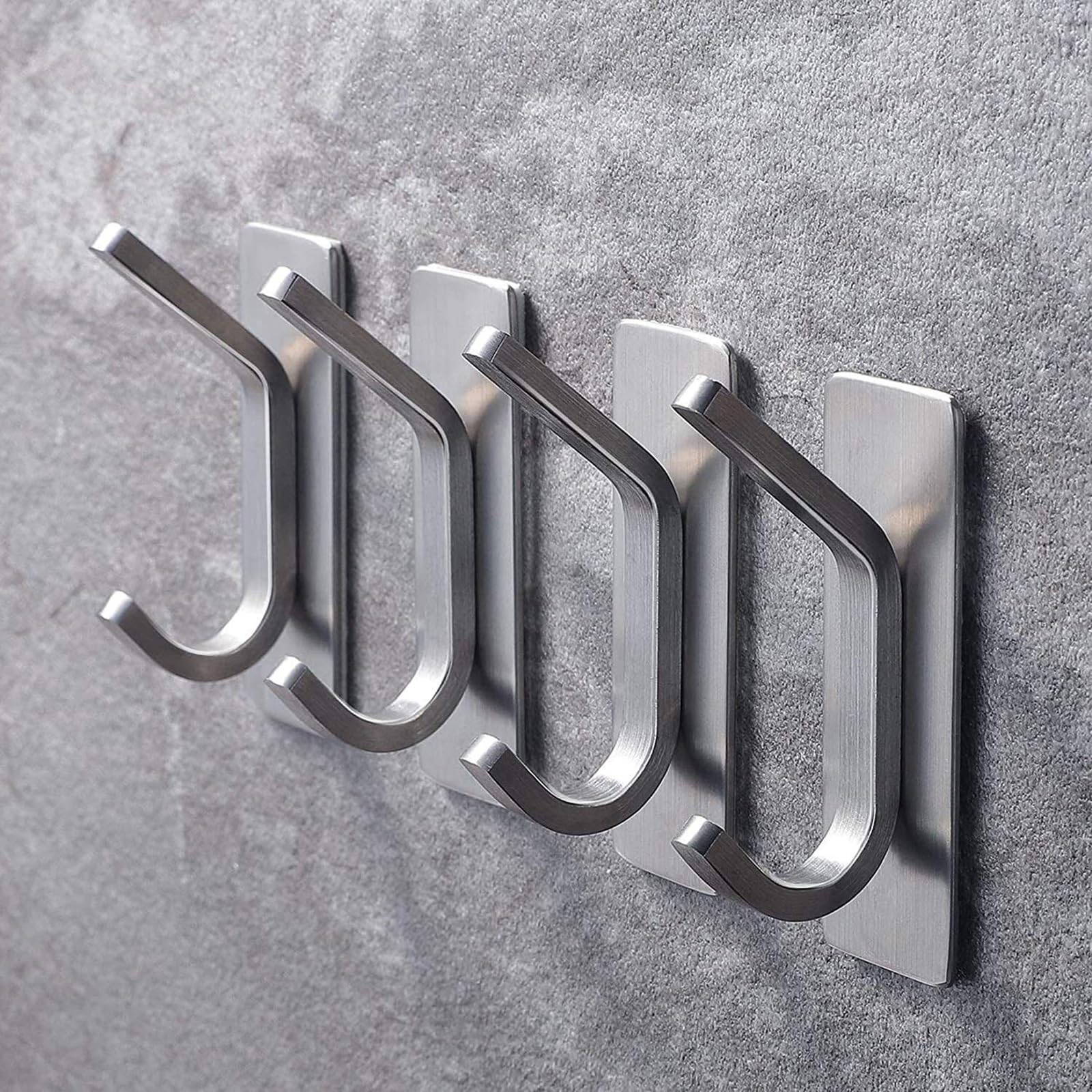 Ganci Adesivi Inossidabili 4 Pezzi – Impermeabili, Carico 6.8kg, Per Bagno E Cucina – Design Moderno, Facili Da Rimuovere