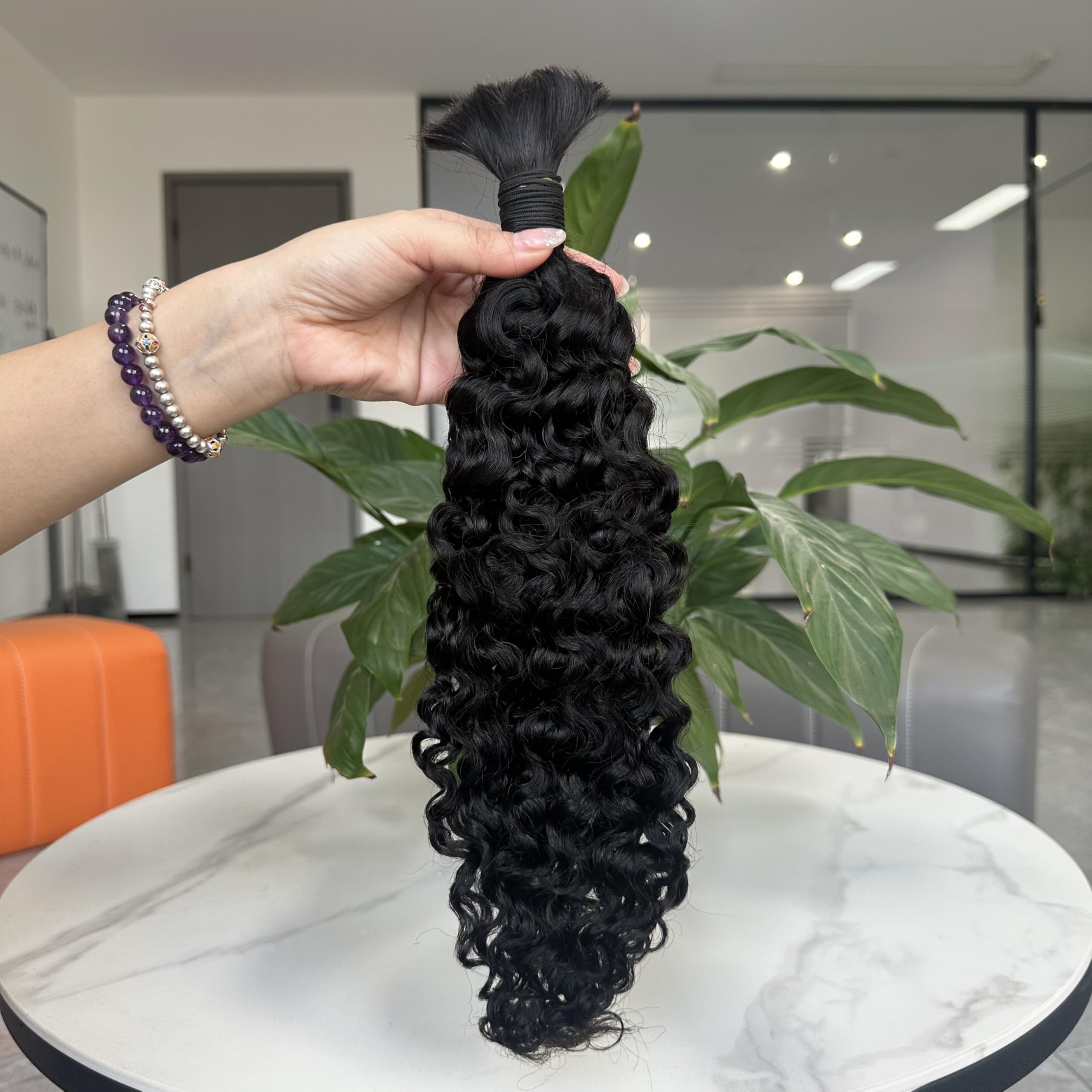 Amazon.com : VIPbeauty 16A Burmese Curly Bulk Human Hair  display picture 2