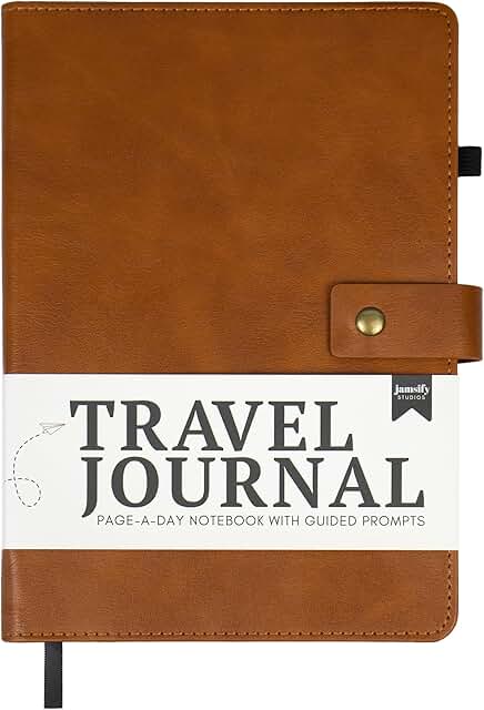 Travel Journal with Prompts - Vegan Leather Adventure Essential - Page-A...