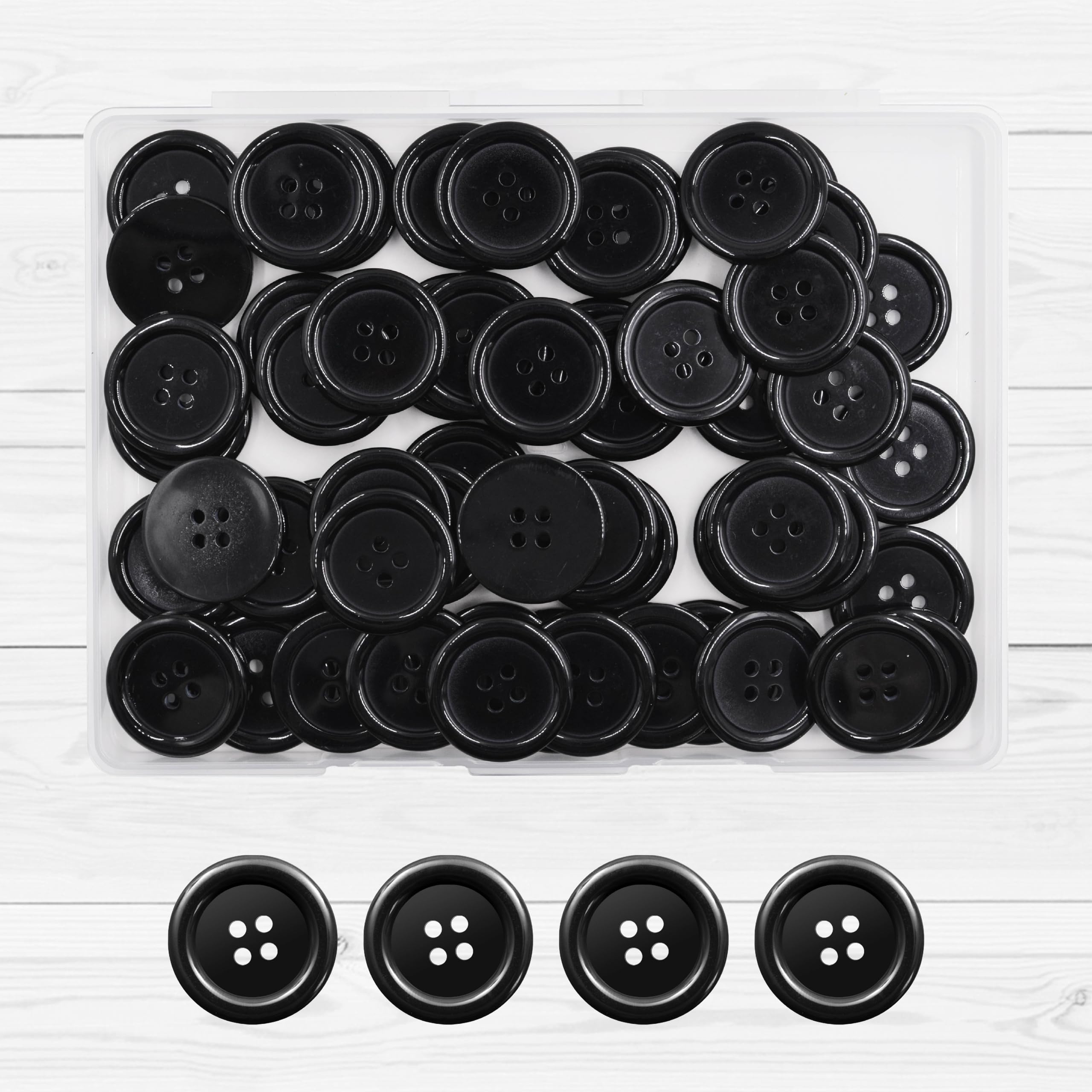 235 Bottoni Colorati In Resina - 10 Forme Diverse Per Cucito, Scrapbooking E Fai Da Te - Foto 6