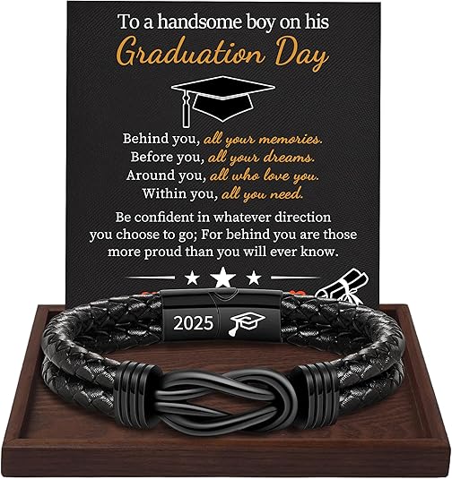 Gifts for Men Leather Bracelet Brown Braided Forever I Love You Gifts for Him Infinity Cuff Bracelets Birthday Gifts for Boyfriend Son Grandson Husband Dad Mens Fathers Day Gift