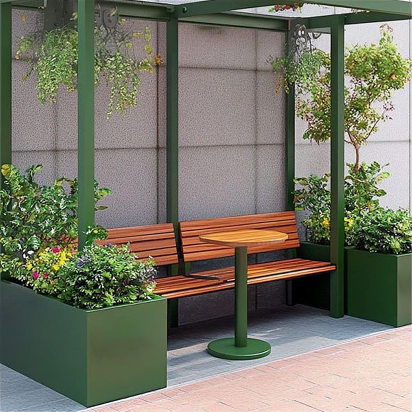 Parkpflanzbank Outdoor-Freizeit-Sitz-Blumenkasten-Kombination