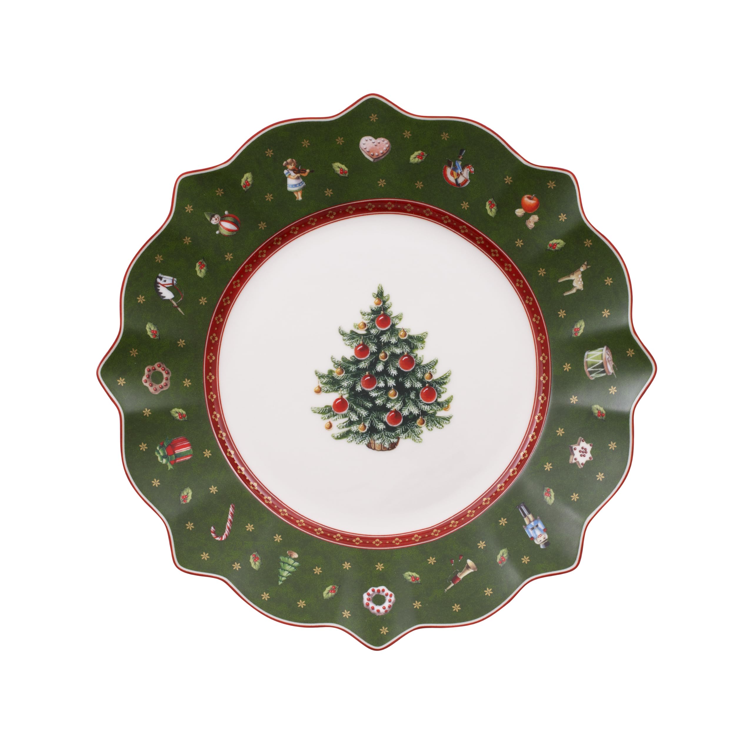 Villeroy & Boch Toy's Delight Piatto da Dessert/Colazione Verde e Bianco Ceramica Porcellana Premium
