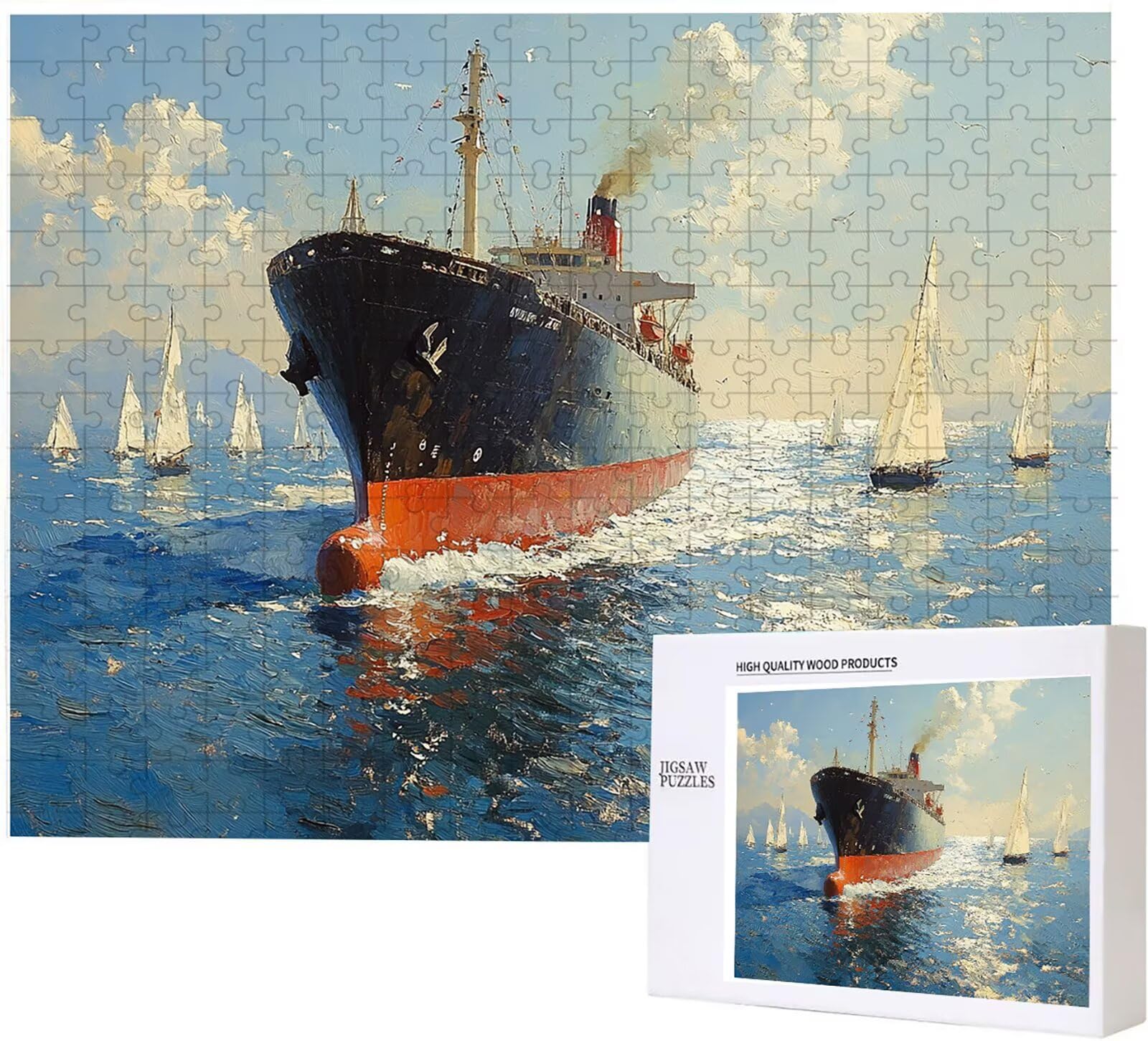 1500 Pezzi di Puzzle, aereo blu 1500 Pezzi di Puzzle per Adulti, Regalo Anniversario, Regalo Natale, Decorazione Della Casa, Prevenzione Della Degenerazione Cerebrale Negli Anziani PjY1030 M-4