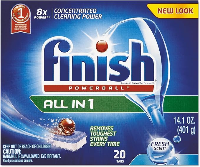 Finish Powerball Dishwasher Tabs, 20/Box Health & Household