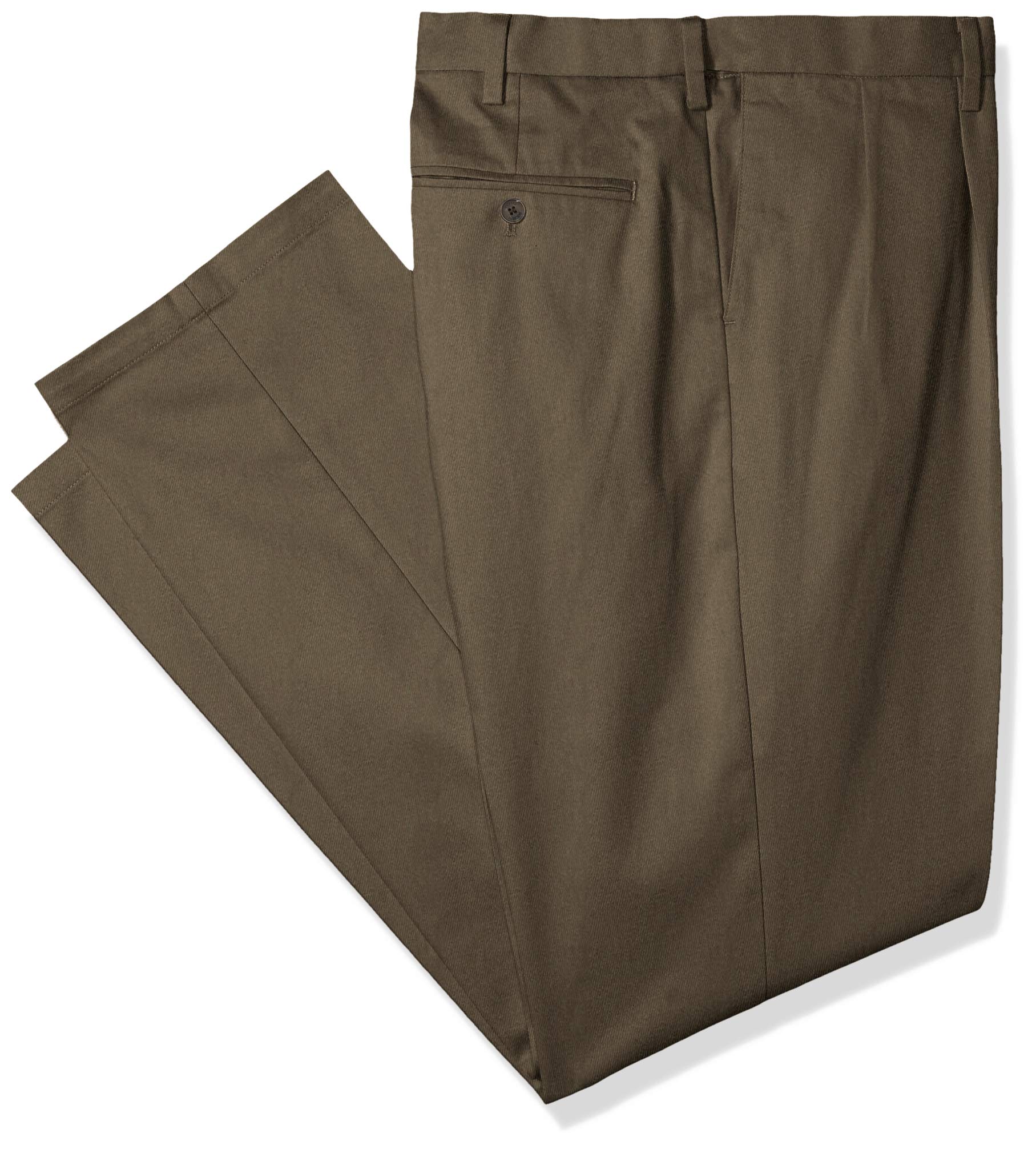 DockersMen's Classic Fit Signature Lux Cotton Stretch Pants-Pleated (Regular and Big & Tall)