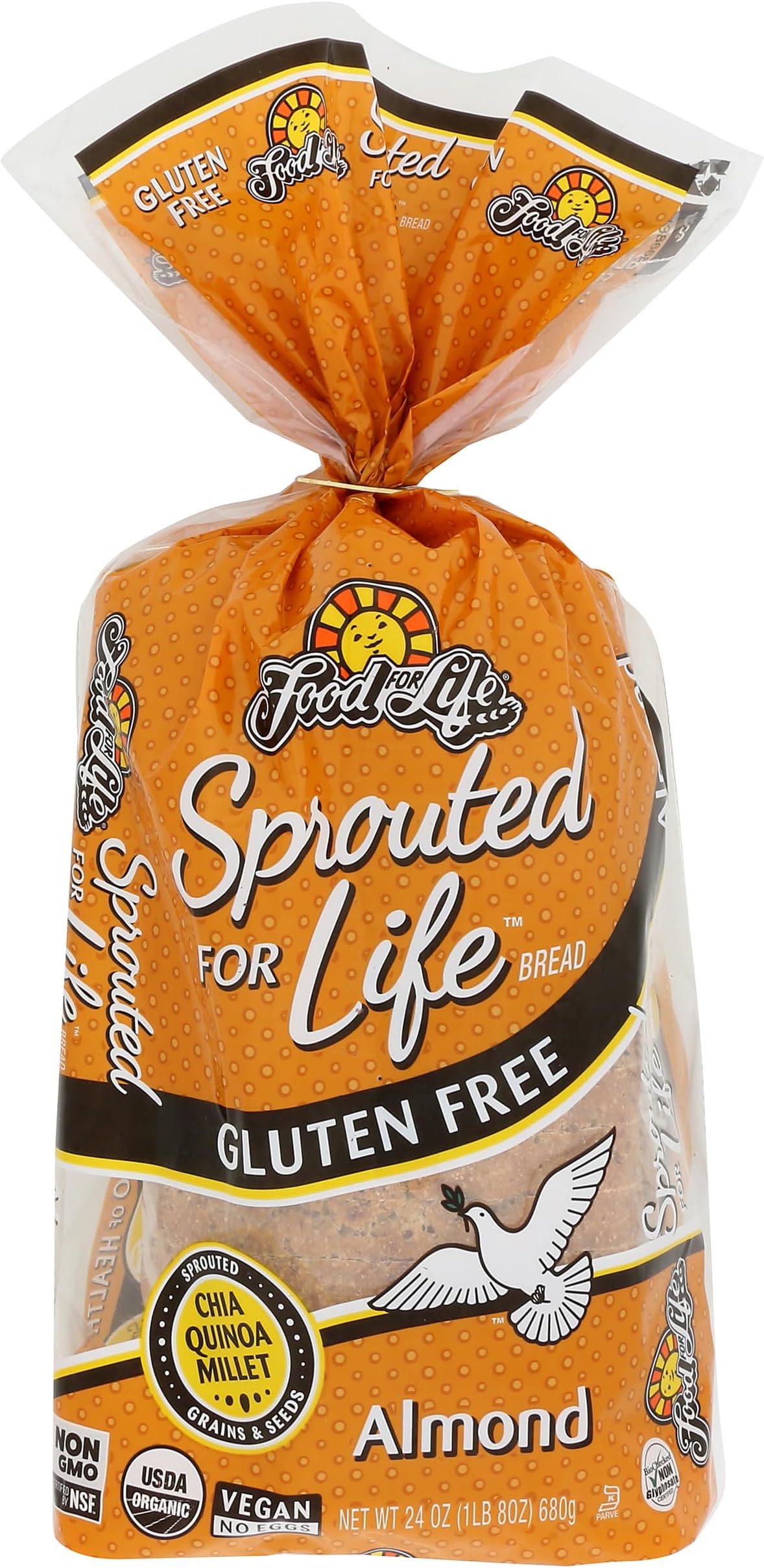 FOOD FOR LIFE Organic Sprouted Bread Almond, 24 OZ