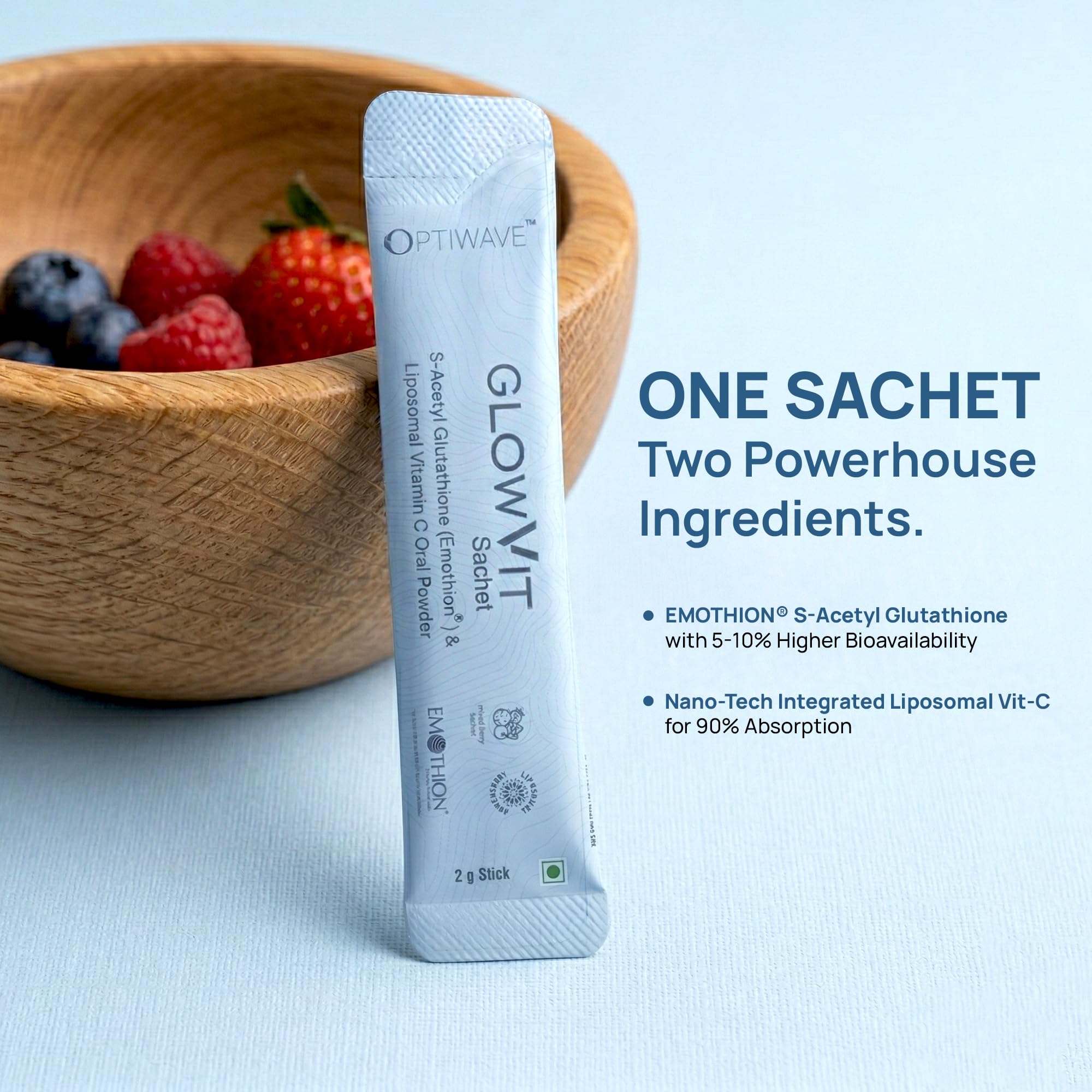 OPTIWAVE Glowvit Skin Radiance Oral Sachets | With EMOTHION & Liposomal Vitamin C | for Skin Brightening, Collagen Boost & Antioxidant Support | 10 Sticks X 2gm each : Amazon.in: Health & Personal Care OPTIWAVE Glowvit Skin Radiance Oral Sachets | With EMOTHION & Liposomal Vitamin C | for Skin Brightening, Collagen Boost & Antioxidant Support | 10 Sticks X 2gm each : Amazon.in: Health & Personal Care