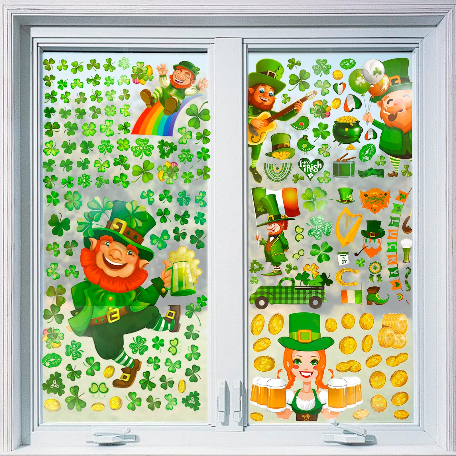 8 Hojas De Calcomanías Para Ventanas De San Valentín, Calcomanías Para Ventanas Con Forma De Gnomo Calcomanias Para Ventanas Con Forma De Corazon Decoraciones Para Bodas Fiestas De San Valentin