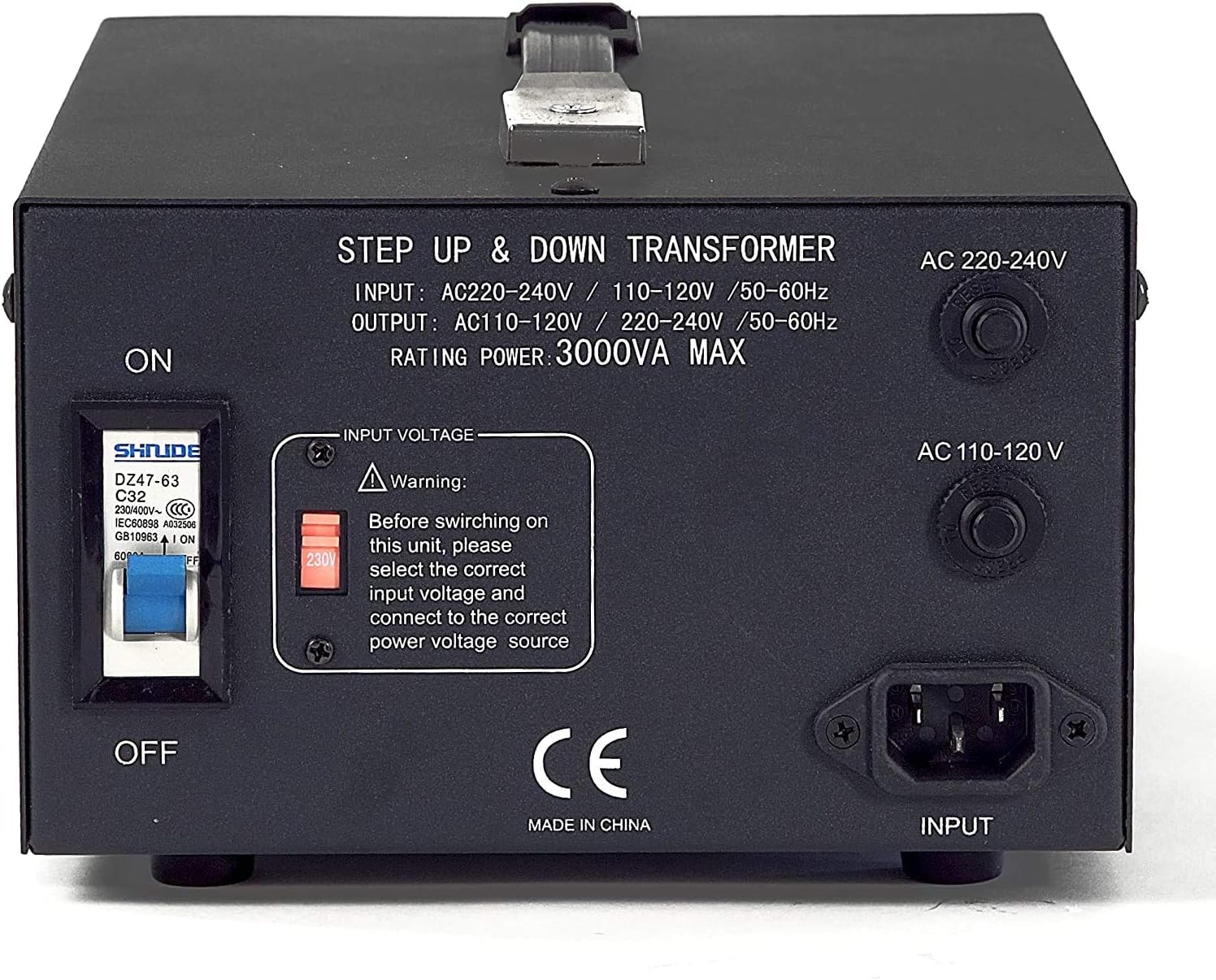 Onе-Dау Sаlе: Uр tо 40% оƒƒ LiteFuze LT-3000 3000 Watt Voltage Converter Transformer - Step Up/Down - 110V/220V - Circuit Breaker Protection [5-Years Warranty]