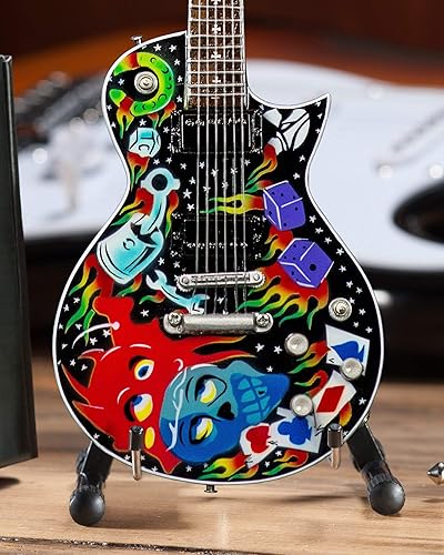 Miniatura 5 de Fan Merch Tienda personalizada Kustom Kulture Réplica de guitarra miniatura coleccionable