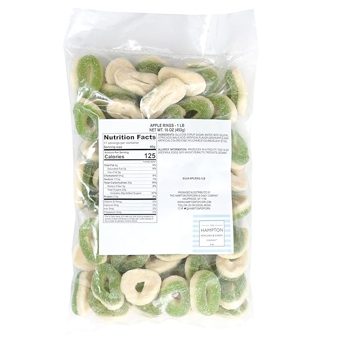 Apple Rings, Bolsa de 1 Libra, Gomitas de Manzana miniatura 2