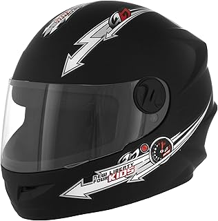 Pro Tork Capacete Moto Liberty Four Kids, Preto Fosco, Tam. 54