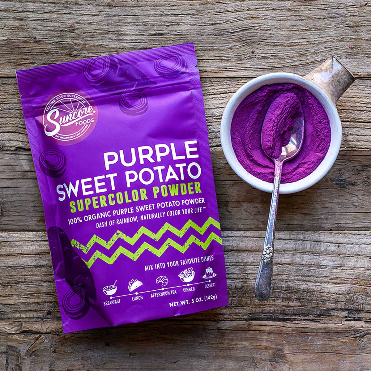 Buy Suncore Foods Purple Sweet Potato Supercolor Powder, Purple Food Coloring Powder, Gluten