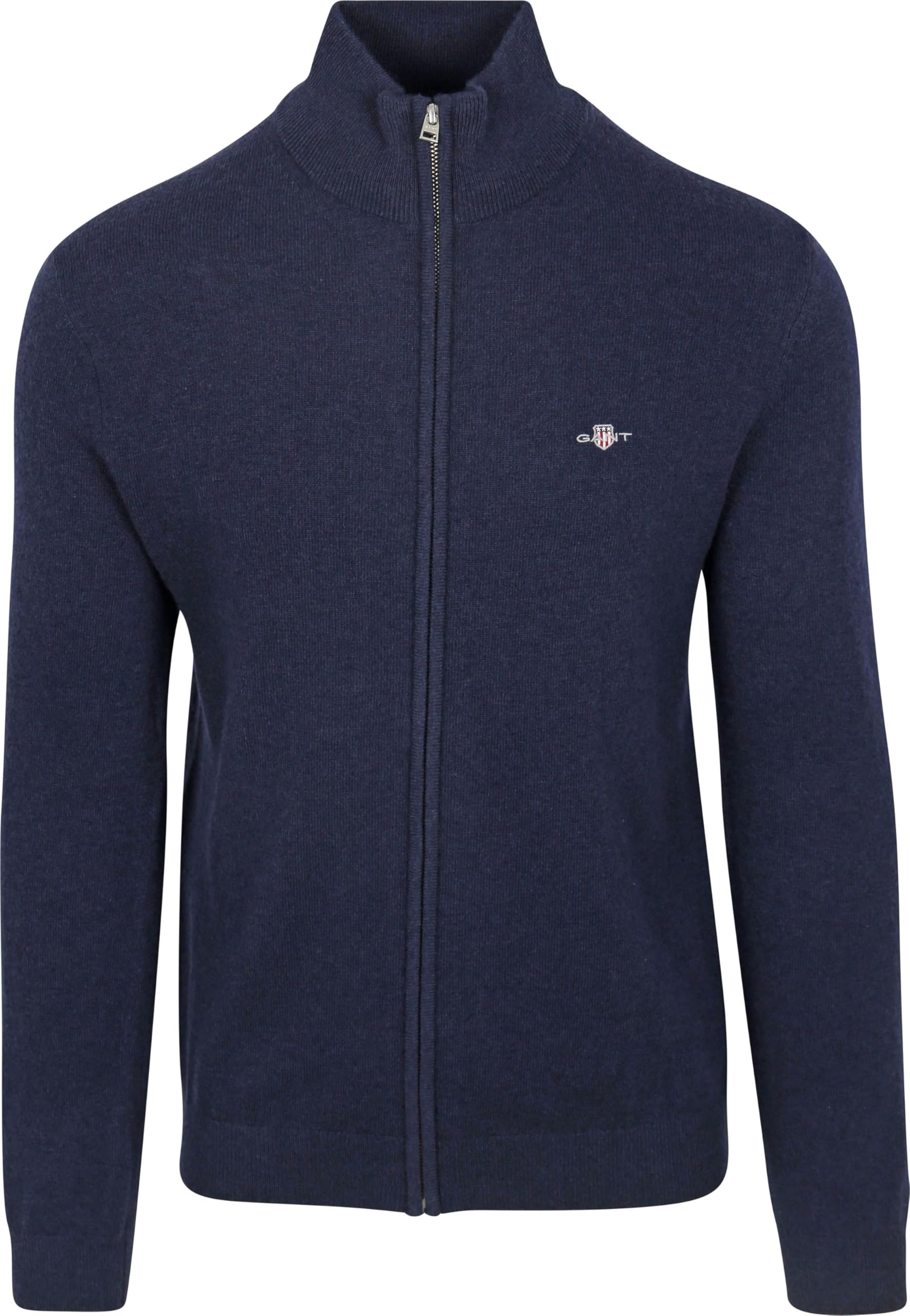 EXTRAFINE LAMBSWOOL Zip CARDIGAN, morski, M