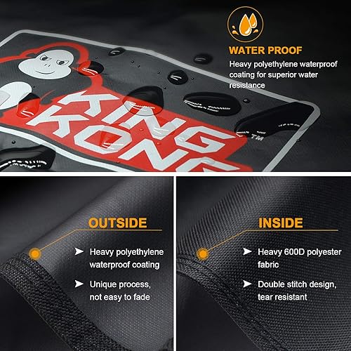 Miniatura 3 de Kingkong 7552 - Funda para parrillas de gas Weber Genesis, color plateado y dorado 2000-5500, negra