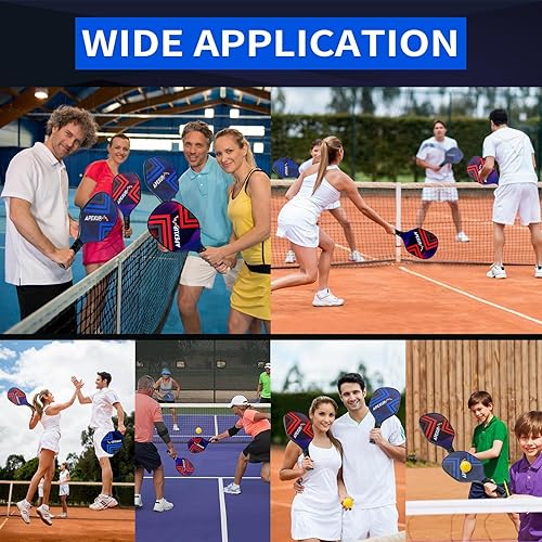 Miniatura 7 de APEXUP Wood Pickleball Paddles, Premium Pickleball Set with Pickleball Balls, Cooling Towels & Carry Bag, Pickleball Rackets with Ergonomic Cushion