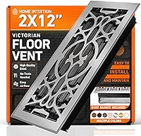 Vista 35 de Cubiertas de ventilación de piso 4 x 10 pulgadas con cubierta de malla, trampa de calor y aire, ventilación de piso de metal caminable