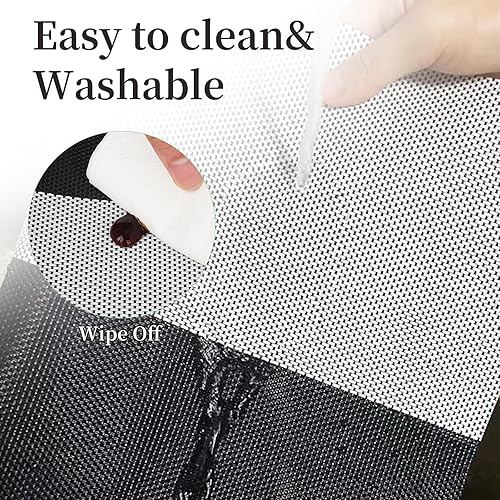 Miniatura 10 de EDanle Juego de 6 manteles individuales de vinilo de plástico, lavables, resistentes al calor, antideslizantes, elegantes, para interiores y