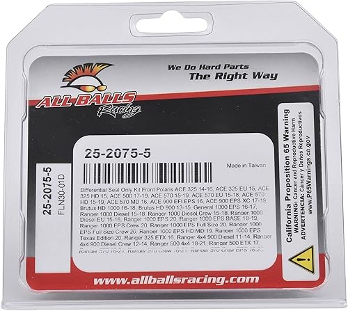 Miniatura 3 de All Balls Racing Kit de sello diferencial 25-2075-5 para Polaris Ranger 1000 Diesel Crew 2015 2016 2017, Ranger 570 Crew tamaño completo 4X4 2015