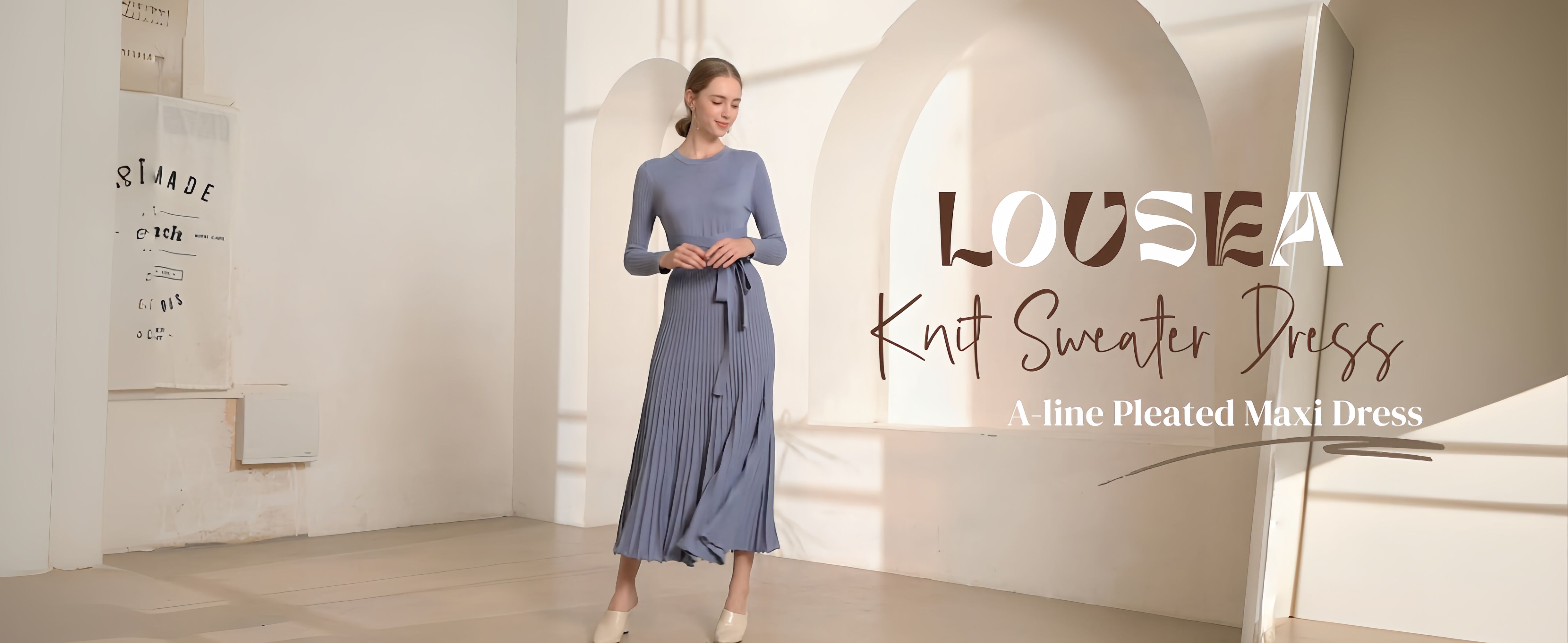 winter dress pleated knitted Dannah