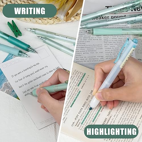 Miniatura 7 de Four Candies Forest Series - Bolígrafos de gel de tinta negra y verde, juego de marcadores y marcadores de escritura suave, suministros de oficina