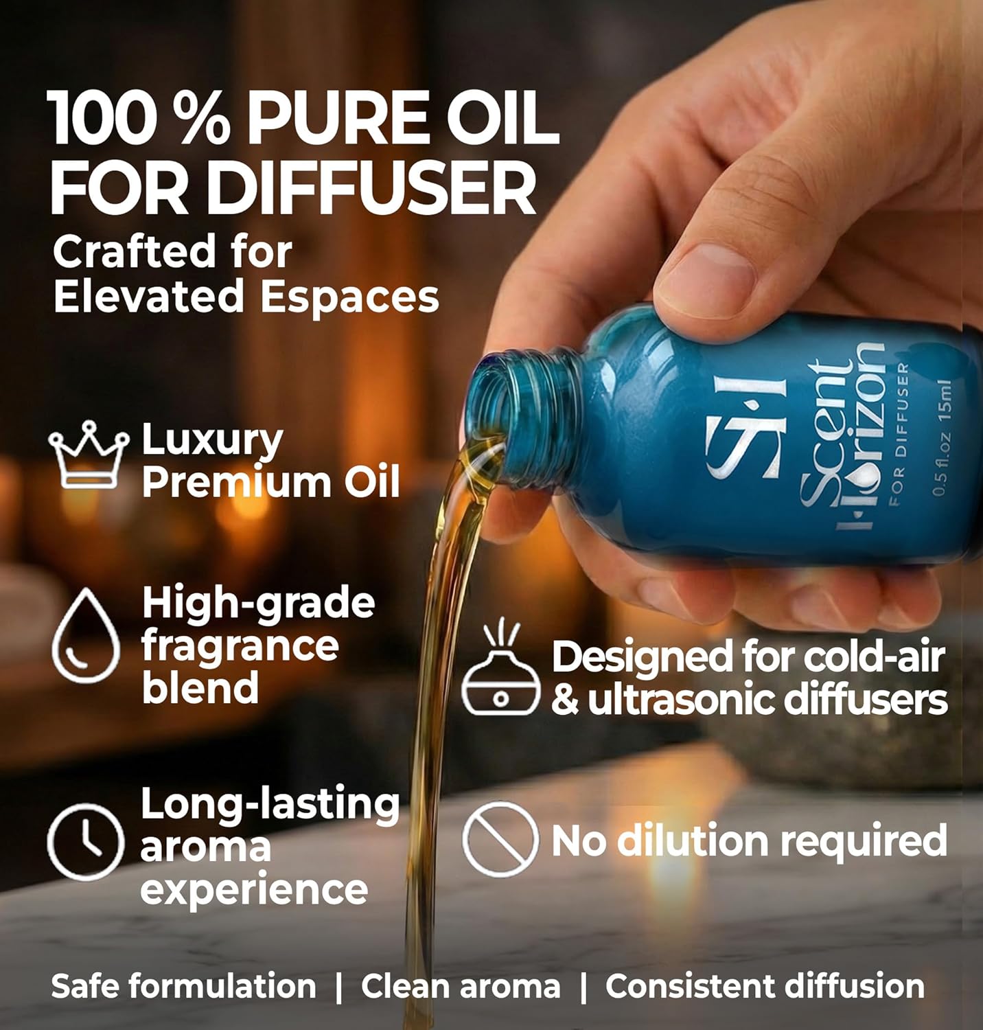 Inspired by 6-Star Hotel Monaco MC01 Hotel Diffuser Oil | 0.5 Fl oz (15 ml), Hotel Scent Oil for Ultrasonic & Waterless Diffusers, Luxury Highly Concentrated Fragrance Oil