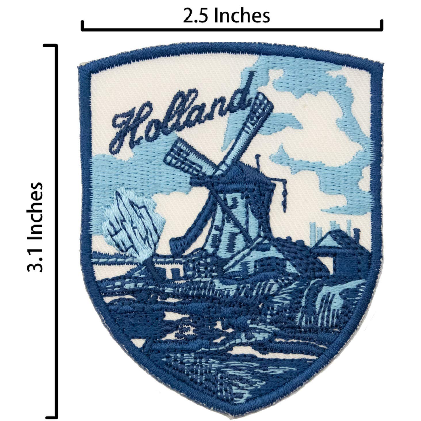 Set 3 Pezzi Olanda: Patch Termoadesiva Mulino A Vento + Bandiera Olandese + Spilla Metallica – Distintivi Ricamati Per Abbigliamento E Accessori - 6