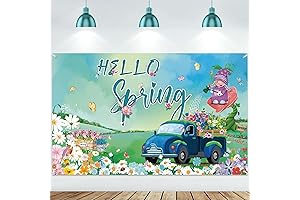 Moukeren Spring Banners for Outside Hello Spring Decorations