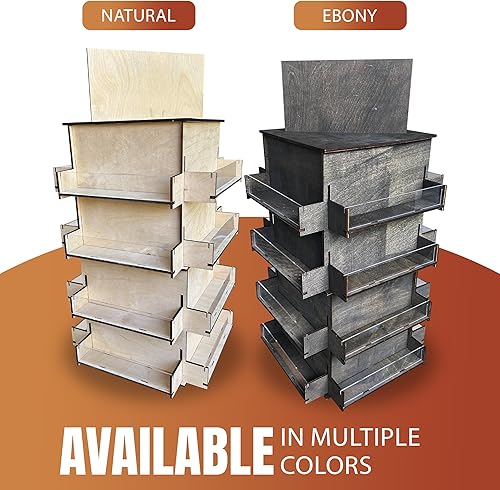 Miniatura 8 de Soporte de exhibición giratorio de 4 caras ferias de manualidades, ferias comerciales, mercados. Artículos pequeños y medianos como calcomanías,