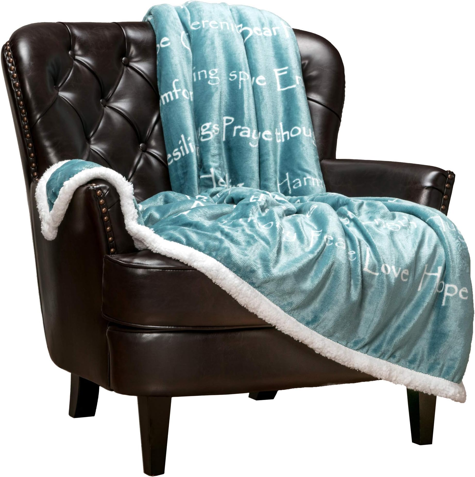Chanasya Premium Sympathy Warm Hugs Gift Throw Blanket - Sympathy Cancer Chemo Survivor Get Well Caring Gifts - Comfort Gift Blanket for Love Support Strength - Women Men Friend Grandpa - Turquoise
