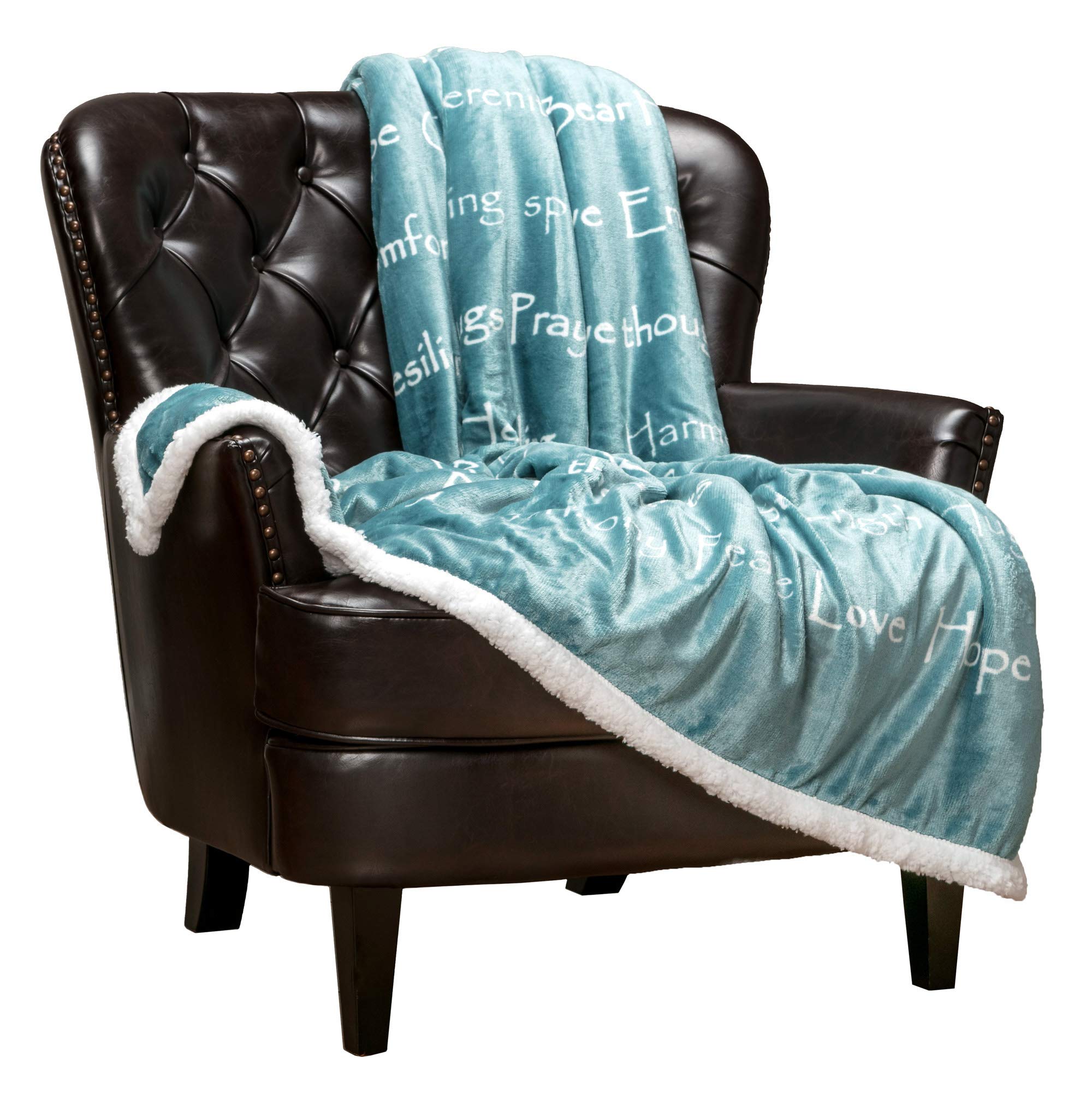 Chanasya Premium Sympathy Warm Hugs Gift Throw Blanket - Sympathy Cancer Chemo Survivor Get Well Caring Gifts - Comfort Gift Blanket for Love Support Strength - Women Men Friend Grandpa - Turquoise