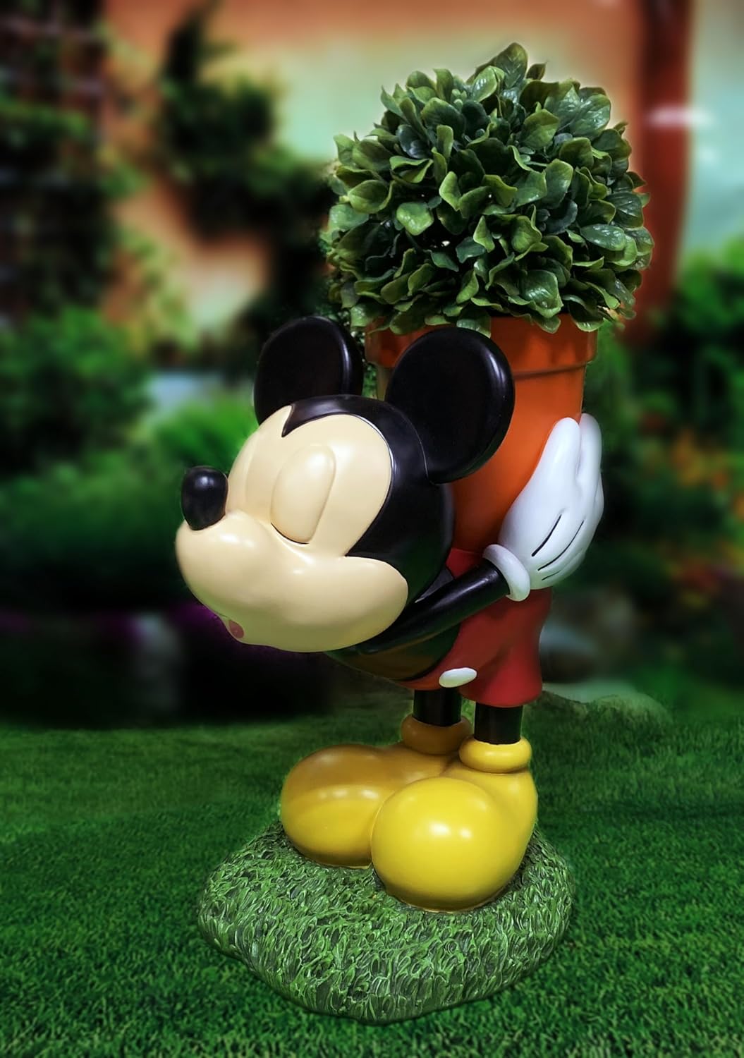 20" H Polyresin Disney Mickey Flowerpot (Only fit for Plastic Pot Under 5.75 in D x 5.75 in H)