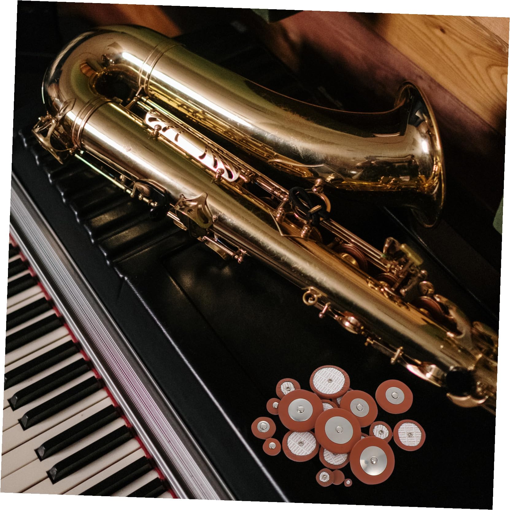Altsaxophon Reparaturwerkzeugset, 1 Satz Selbstgemacht Werkzeug für Musiker | Metall und Schafleder, Ersatzteile für Wartung und Beschädigte Elemente, für Blasinstrumenten Enthusiasten Zufällige Farbe
