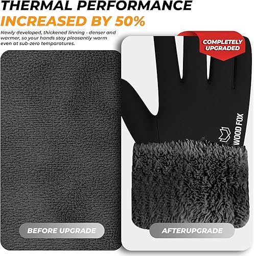 Miniatura 4 de WESTWOOD FOX Kids Winter Thermal Cycling Gloves Boys Girls Flexible Grip Touchscreen Cycling Bike Gloves for Children Running Ski Anti-Slip Mitts