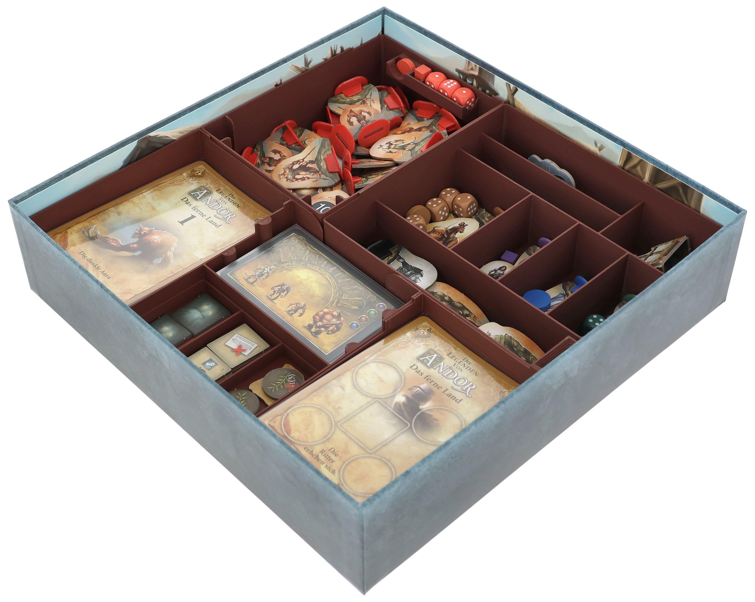 Feldherr Organizer kompatybilny z Legends of Andor: The Distant Land - Wkładka do pudełka z grą planszową - Szybka konfiguracja gry - Łatwy dostęp