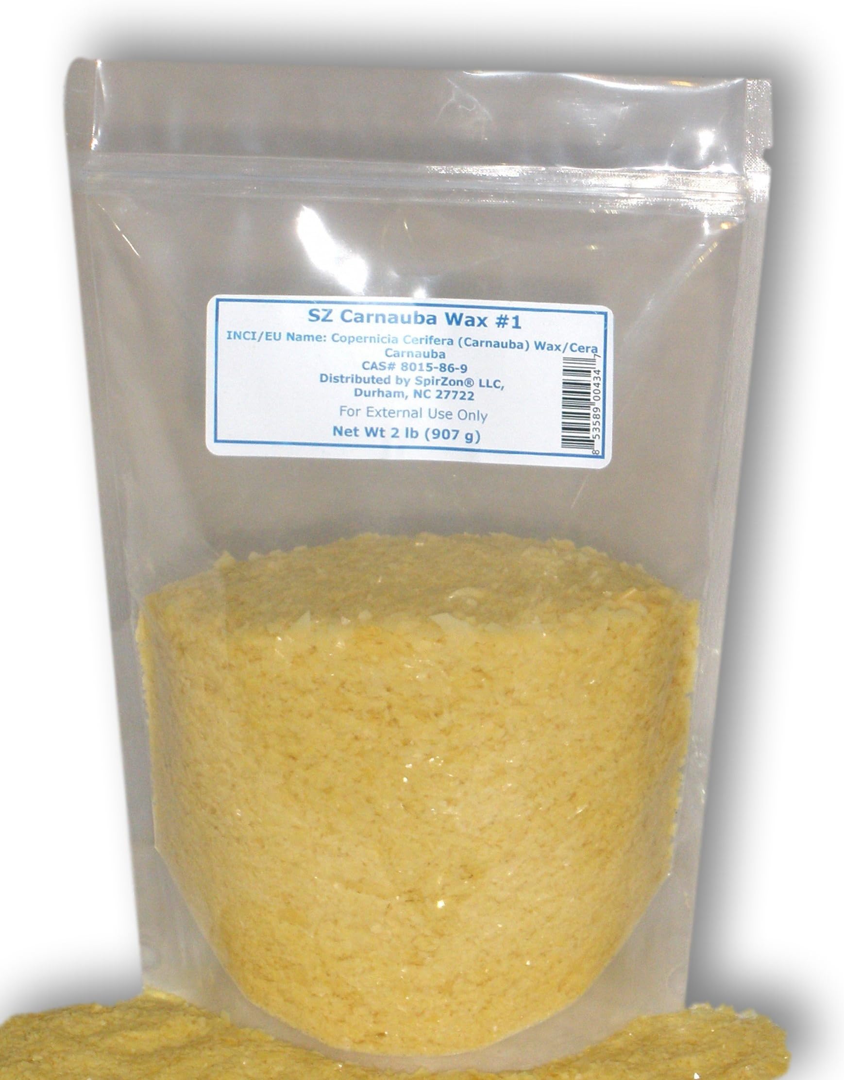 SZ Carnauba Wax #1, 2 lb. For DIY Cosmetics and other Craft Projects.