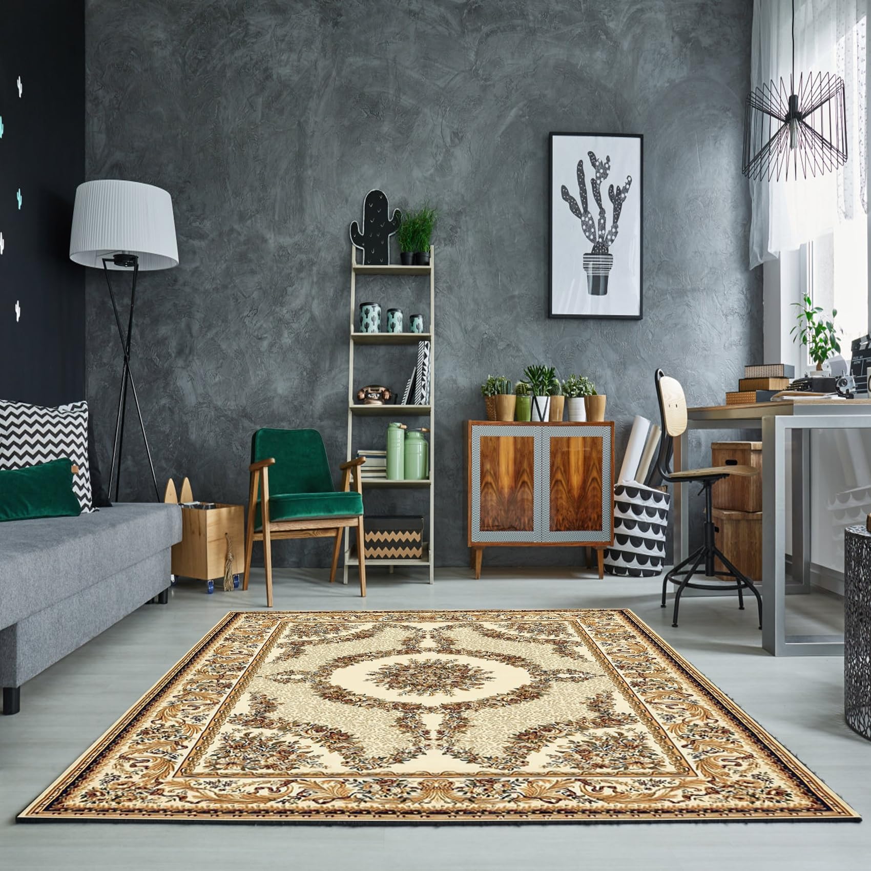 Carpet Door Mat 40 x 210 cm Non-Slip Stain-Resistant Kitchen Mat The Rug with Non Slip Backing for Hallway Kitchen Living Room, Brown B